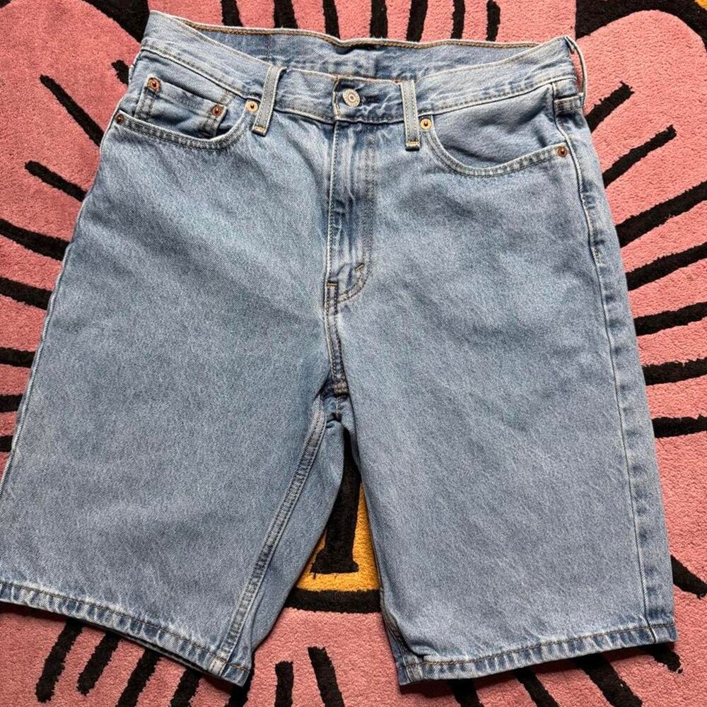 Levi’s 469 Loose Fit Denim Jean Shorts Size 30 Blue - Picture 2 of 8